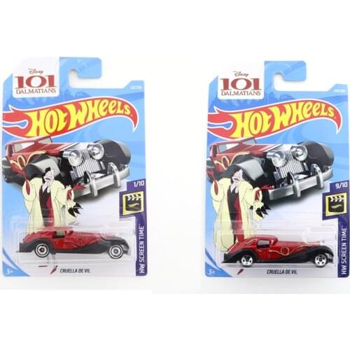 2018 CRUELLA DE VIL Original Hot Wheels Mini Alloy Coupe 1/64 Metal Diecast Model Car Kids Toys Gift