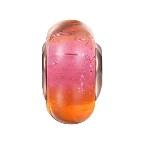 2021 Summer New Fits Pandora Bracelet Charms 925 Sterling Silver Glittering Sunset Murano Glass Beads DIY Jewelry Making