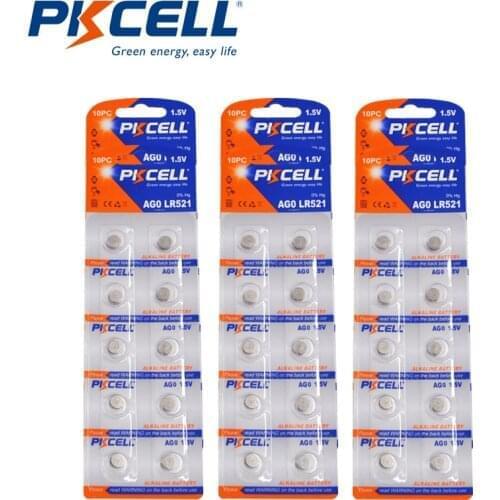 60PCS 6 Card PKCELL Watch Battery Coin Cell For Watch Electronic Calculator 1.5V Alkaline Battery