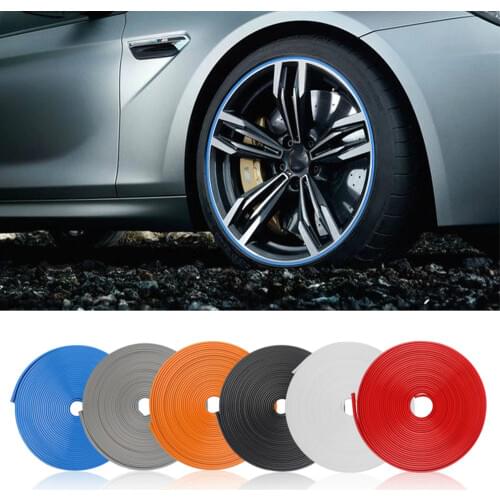 8M Roll Rimblades Car Vehicle Color Wheel Rims Protectors New Styling Protect Stickers for Universal Use Easy Installation