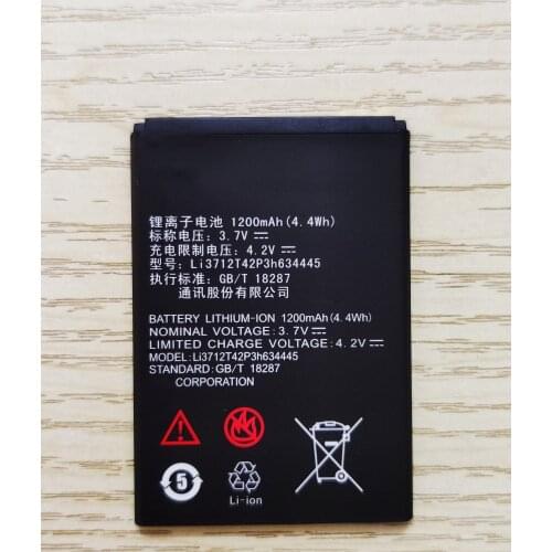 Phone Battery For ZTE Blade L110 A112 V815W Li3814T43P3h634445 1400mAh Rechargeable Phone battery