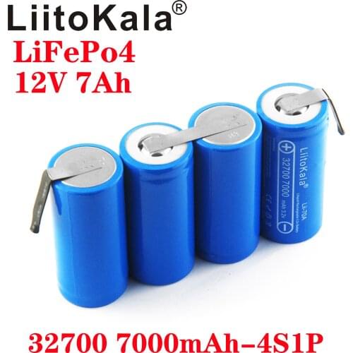 LiitoKala 12V 7Ah 14ah 21ah lii-70A 32700 7000mAh Lifepo4 Battery Pack 4S1P DIY 12.8V Electric Boat Uninterrupted Power