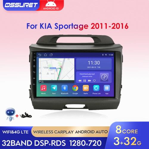 Auto Radio 2 Din Android Car Stereo Multimedia Player GPS Navigation for KIA Sportage 2011-2016 Video Bluetooth RDS DSP SWC WIFI