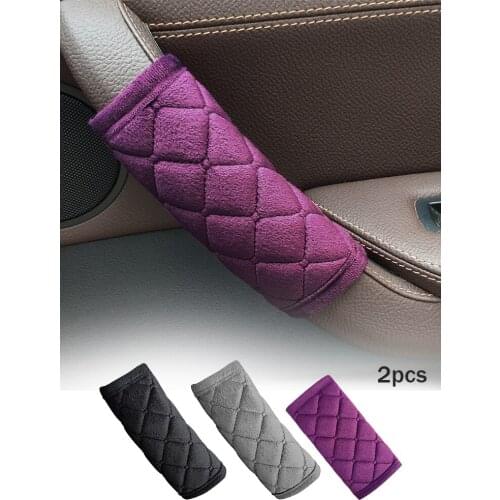 Car Interior Door Handle Cover Soft Plush Armrest Handle Protector Internal Auto Door Handrail Covers Car Roof Holder Protection
