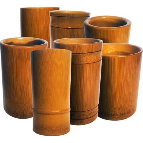 1Pcs Chinese Natural Bamboo Pen Holder Brush Pot Pen Case Home&Office Desk decoration storage Bambusoideae bamboo tube Ornaments