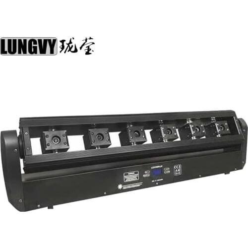 Free Shipping 6 Eyes Moving Head Red Laser Light Show System Stage Disco Party lights DMX DJ equipment