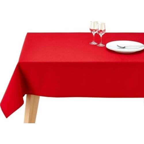 Zeren Home Straight Red Color Carefree Table Cloth 70x120 cm