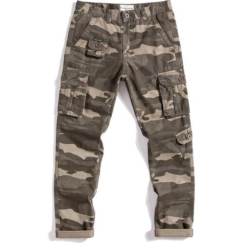 2019 Mens Pants Tactical Camouflage Pants Military Pants Khaki Outwear Cargo Army Green Male Overalls Casual Trousers