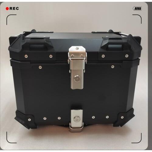 Removable Waterproof Universal Motorcycle 45L 55L Rear Trunk Storage Luggage Helmet Box Toolbox Travel Tool Case Tail Key Lock