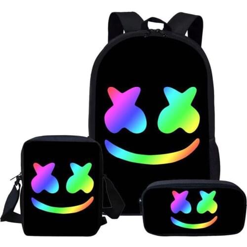 3PCS Backpack Pencil Case Shoulder DJ School Bag High Quality Student Backpacks Teenager Travel Bag Birthday Gifts