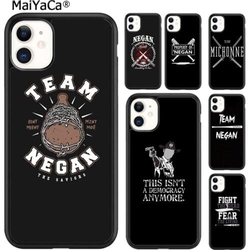 MaiYaCa Negan Walking Dead Phone Case Cover For iPhone SE 6 6s 7 8 plus X XR XS 11 12 pro max Samsung Galaxy S7 S8 S9 S10 shell