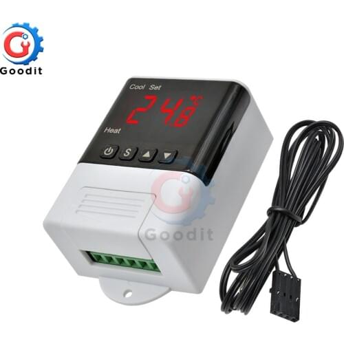 AC 110V 220V LED Digital Thermostat Hygrostat Temperature Humidity Controller for Aquarium Incubator Thermoregulator