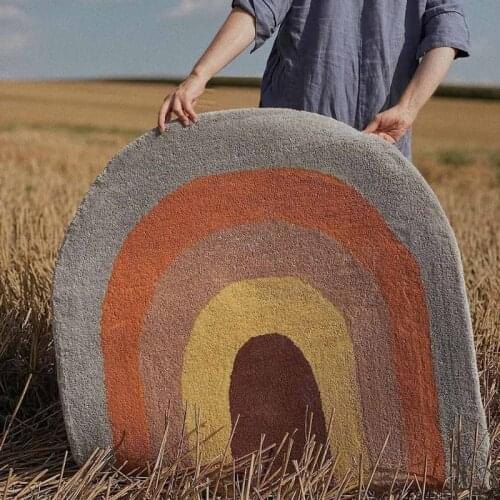 Baby Play Mat Crawling Carpet Kids Room Floor Rug Rainbow Game Pad Playmat Decor 54DA