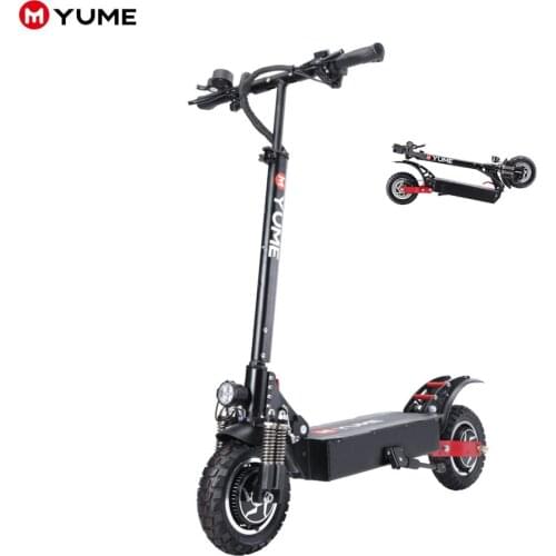 YUME 2400W electric scooter powerful 10inch foldable fat tire electric scooter with seat and two chargers