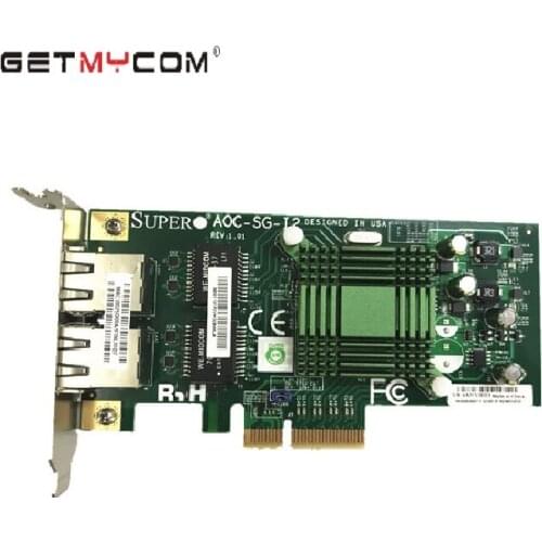 Getmycom original AOC-SG-i2Intel 82575EB PCI-E x4 dual-port Gigabit Card PK9402PT 2 port SUPER