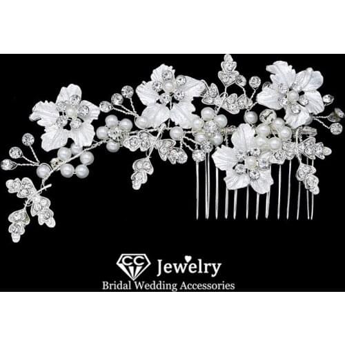CC Hair Combs Wedding Accessories for Women Hairpin Bride Headwear Engagement Jewelry Bridesmaids Headdress 100% Handmade M157