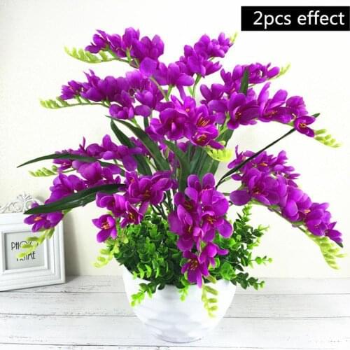 Artificial Flowers DIY Artificial Orchid Fake Flowers Bouquet for Wedding Home Decoration Simulation flowers Plants