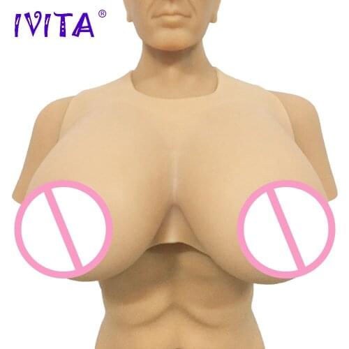 IVITA 5300g Fake Boobs Realistic Silicone Breast Forms For Mastectomy Crossdresser Tits Transgender Shemale Hot Silicone Form