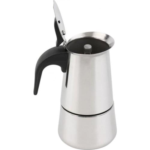 Pretty Moka Coffee Maker Pot Stovetop Stainless Steel Latte Percolator For Home Office Kitchen FBE2