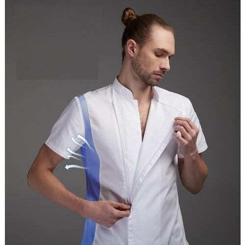 2019 Summer Short Sleeves Restaurant Uniform Mens Professional Clothing Kitchen Chef Jackes,Cool Chef Coat