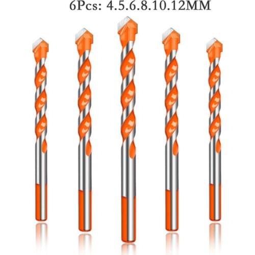 10pcs Multifunction Triangle Drill Bits Set Ceramic Wall Tile Marble Glass Punching Hole Saw Diamond Drilling Bits 3-12mm