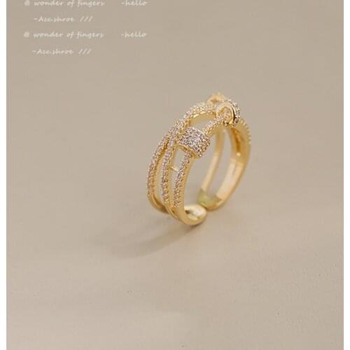 2021 New Classic Transhipment Gold Open Rings Korean Fashion Jewelry Wedding Birthday Party Girls Unusual Accessories For Woman