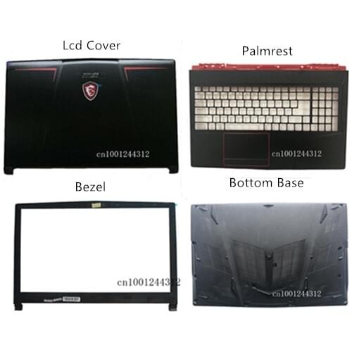 New Original For MSI GE63 GE63VR LCD top cover case/LCD Bezel Cover/Palmrest COVER/Bottom Base/hinges cover
