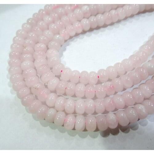 Wholesale Natural stone Rose Quartzs Rondelles crystal Beads 4*6mm 5*8mm Spacer Beads For Jewelry Making Bracelet Accessories