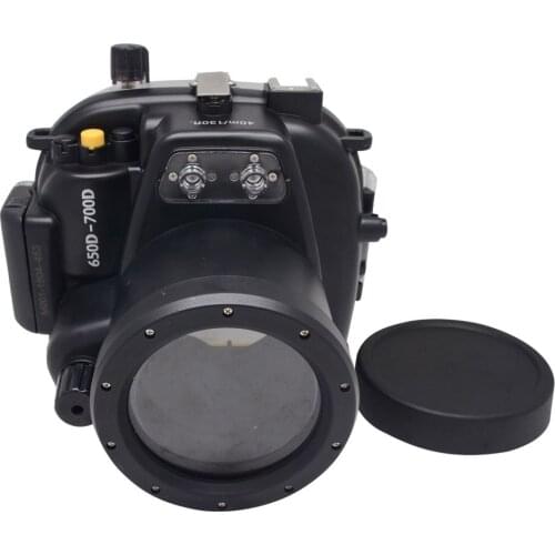Mcoplus 50M 160ft Underwater Waterproof Housing Case For Canon EOS 650D 700D Rebel T4i/T5i with EF-S 18-55mm or EF 50mm Lens