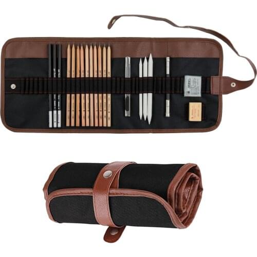 29Pcs Professional Drawing Kit Sketching Draw Wood Pencils Set Sketch Charcoal Art Tools For Painter Beginner Students Art