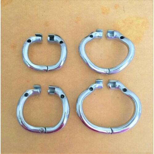 Stainless Steel Hinge Ring for Male Chastity Cage Locking Belt Restraint Device Sex Toys Penis Toy