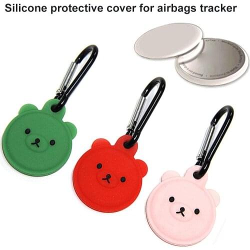 Cute Silicone Protective Cover Location Tracker Case With Buckle For AirTags Locator Tracker Anti-Lost Device Keychain Protect