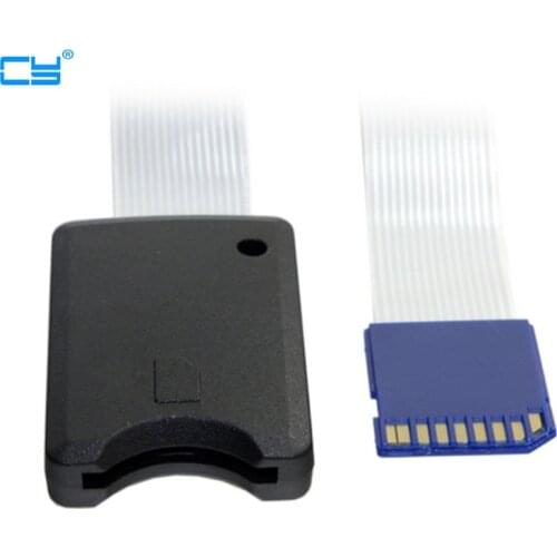 Standard SD SDHC Memory Card Kit Male to SD Female Extension Soft Flat FPC Cable Extender 25cm