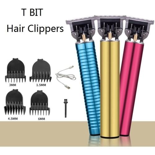 USB Rechargeable Hair Clippers T9 Baldheaded Electric Hair Trimmer Cordless Shaver Razor 0mm Men Barber Hair Cutting Machine