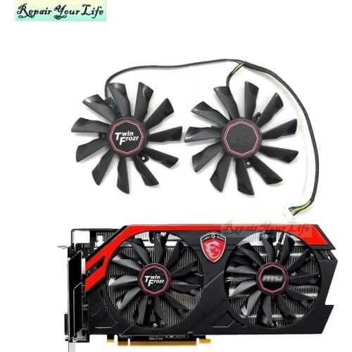 New 95mm 4Pin Graphics Card Cooling Fan for MSI GTX 780Ti/780/760/750Ti R9 290X/290/280X/280/270X Gaming Cooler PLD10010S12HH