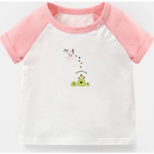 Funny Cute Cartoon Defecate Marshmallow Design Newborn Baby T-shirts Toddler Graphic Raglan Color Short Sleeve Tee Tops