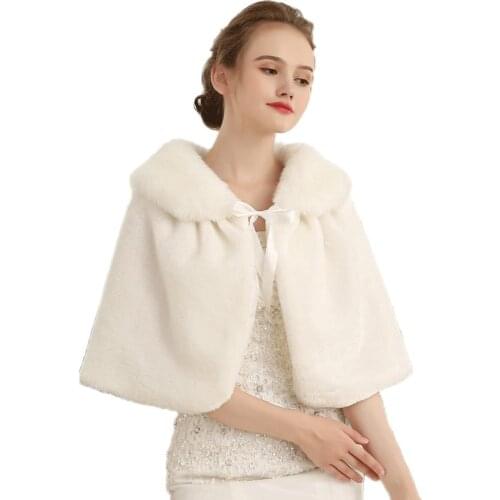 Winter warm Wedding capes Bride shawl adult Bridal Wrap in stock
