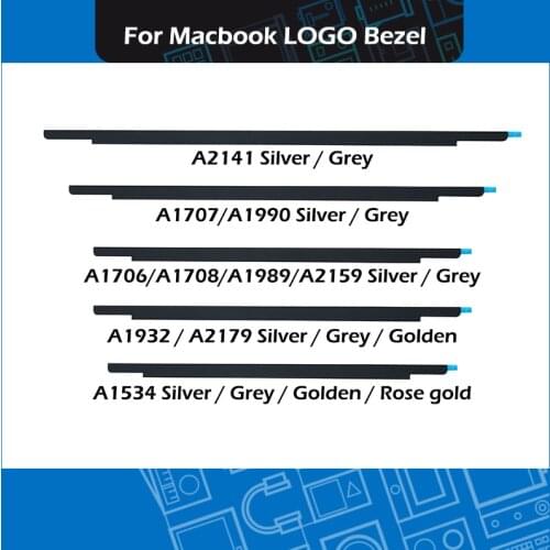 10pcs/Lot A1534 A1706 A1707 A1708 A1989 A1990 A1932 A2159 A2179 A2141 Logo Bezel Glass Cover For Macbook Repair
