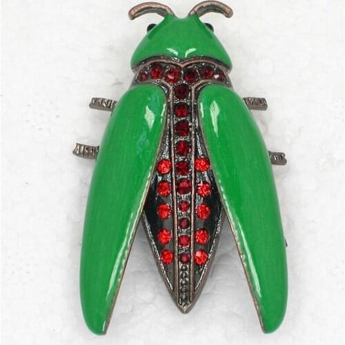 12pcs/lot Wholesale Fashion Brooch Rhinestone Enamel Wing Bug Pin brooches Costume coat jewelry gift C101555