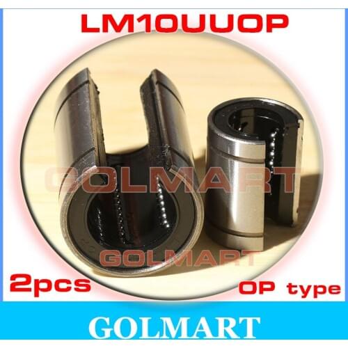2pcs 10mm LM10UUOP open linear ball bearing LM10OP linear Bush linear motion bearing for 10mm shaft rail