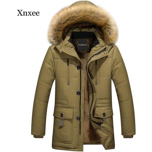 2020 Men Thicken Jacket Parkas Warm Winter Windproof Jackets Coat Casual Mens Down Parka Hooded Outwear Cotton-padded Jacket
