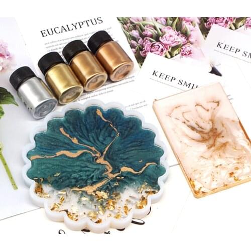25ml Mixed Resin Jewelry Craft Filling Material Gold/Copper/Silver Color Resin Pigment Handmade Jewelry Making Tools,1Piece