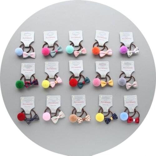 5 Pairs/lot Cute Pet Dog Bow Loverly Bowknot Rubber Bands For York Maltese dog Pet Headwear Grooming dog accessories
