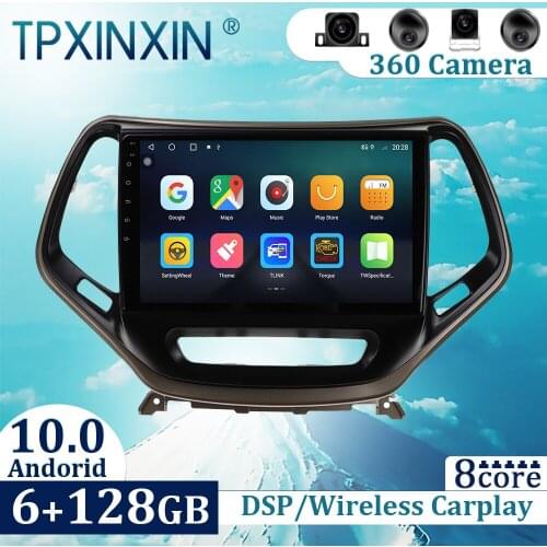 6+128GB For Jeep Cheroki 2014-2018 Android 10 Carplay Radio Player Car GPS Navigation Head Unit Car Radio with Screen