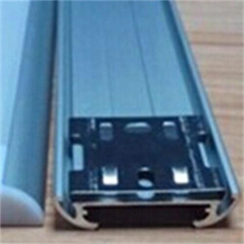 Free Shipping High Quality flat Square shape LED aluminium profile with PC cover and metal clips forLED strips 34m/lot 2m/pcs