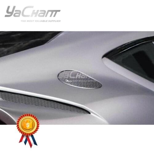 Car-Styling Plain Dry Carbon Fiber Oil Tank Replacement Fit For 2017-2019 812 Suprafast Fuel Cap Replacement with Logo