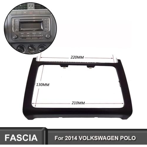 Car Radio Fascia For VW Polo 2014 2015(Black) Stereo CD DVD Facia Installation Fascia Face Panel Dash Frame Kit