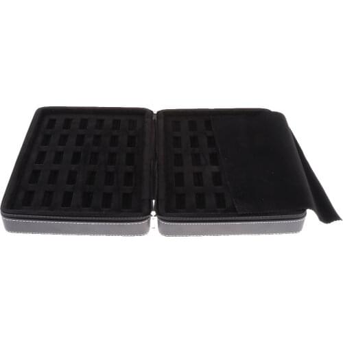 Prettyia PU Leather Organizer Case Travel Jewelry Earrings