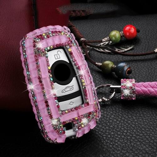 For BMW 1/3/5/7 Series X3 X4 M3 M5 520 525 F10 F30 F18 118i 320i Car Key Case Cover Fob Chain Smart Key for Bmw Key Case for Car