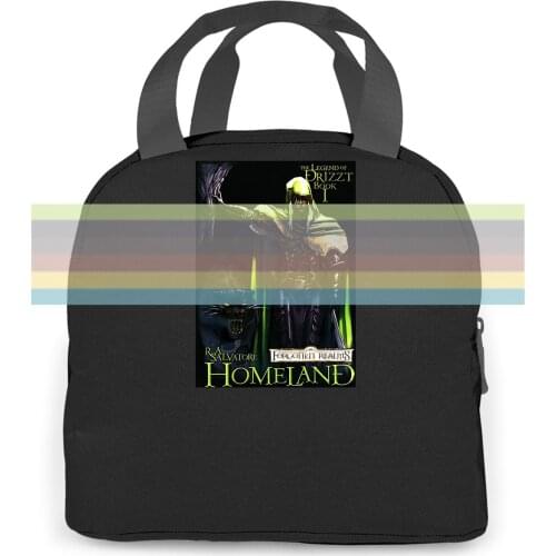 Drizzt Do'Urden Forgotten Realms Salvatore Homeland Book s Cheap Sale for Boys women men Portable insulated lunch bag